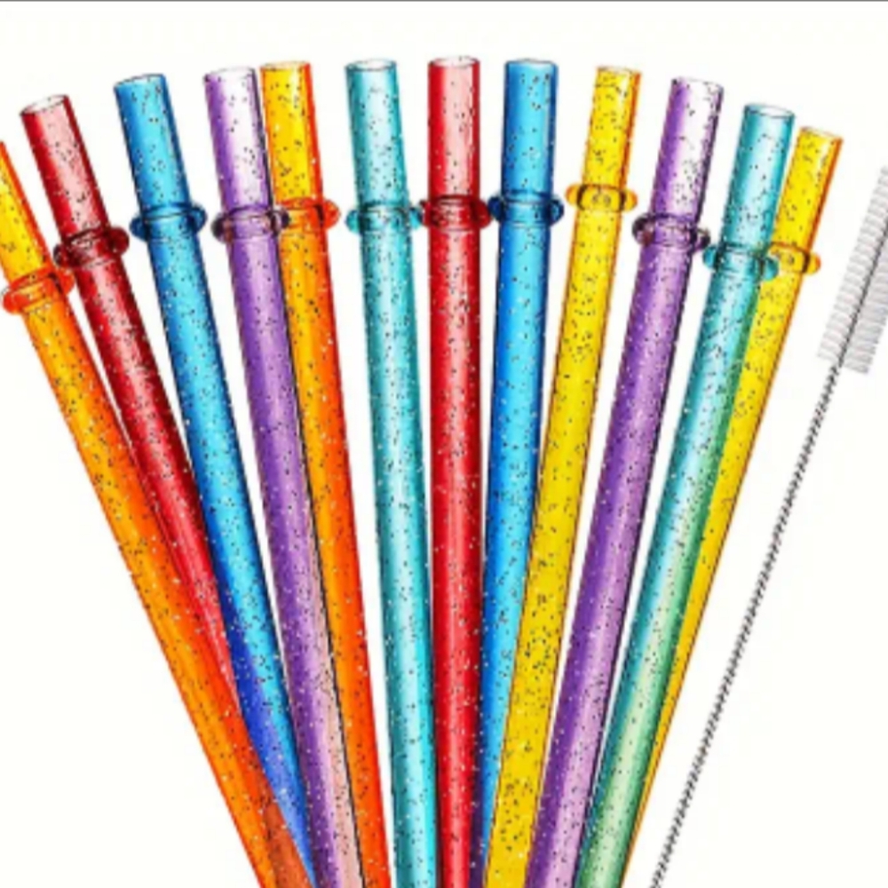 12 PC reusable+ straw brush